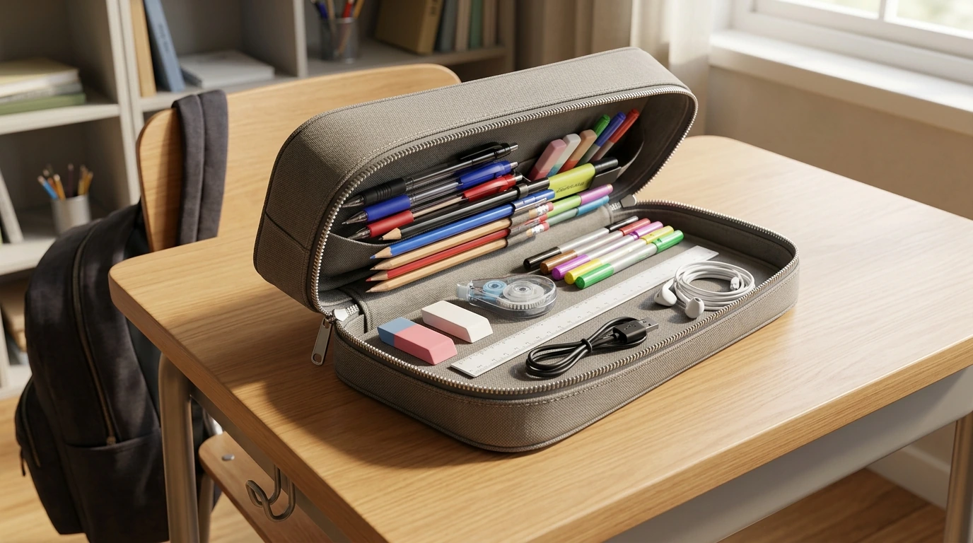 Big Student Pencil Case: Stylish, Organized School Pouch